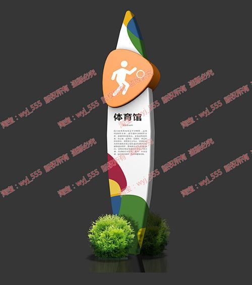 x3中小学校导视系统设计方案模板版素材导向导示牌标识校园效果图淘宝